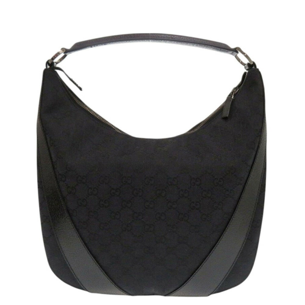 GUCCI Authentic Black Leather Shoulder Bag - Picture 2 of 9
